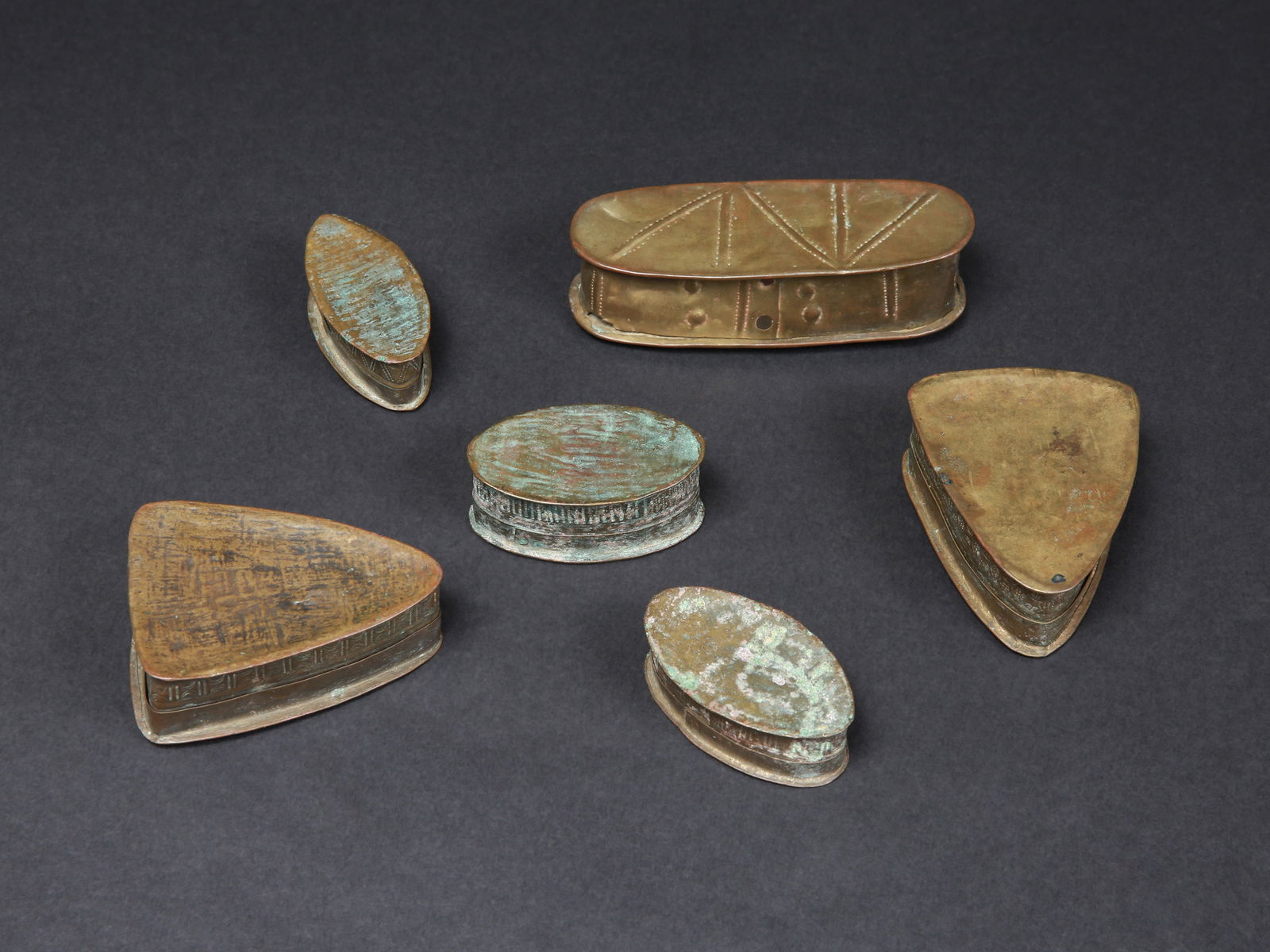 6 Asante Containers with Lids, "adaka" - 3