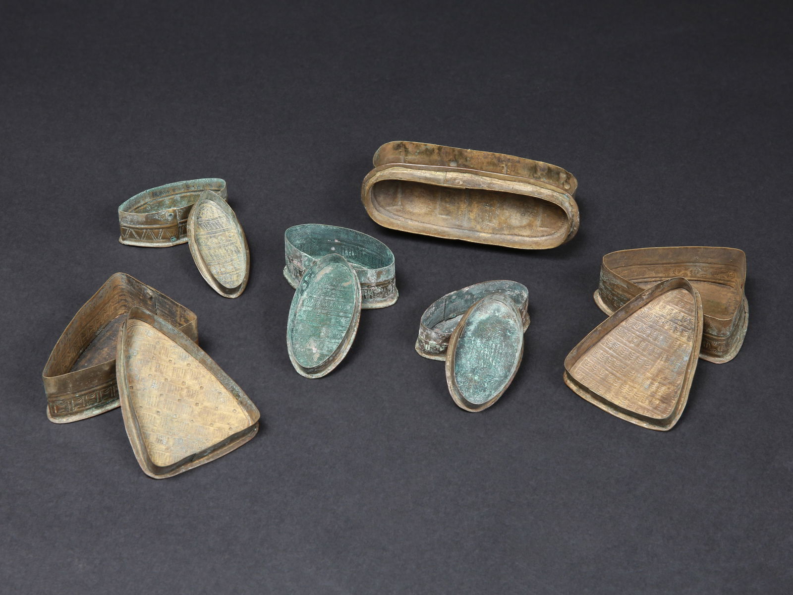 6 Asante Containers with Lids, "adaka" - 4