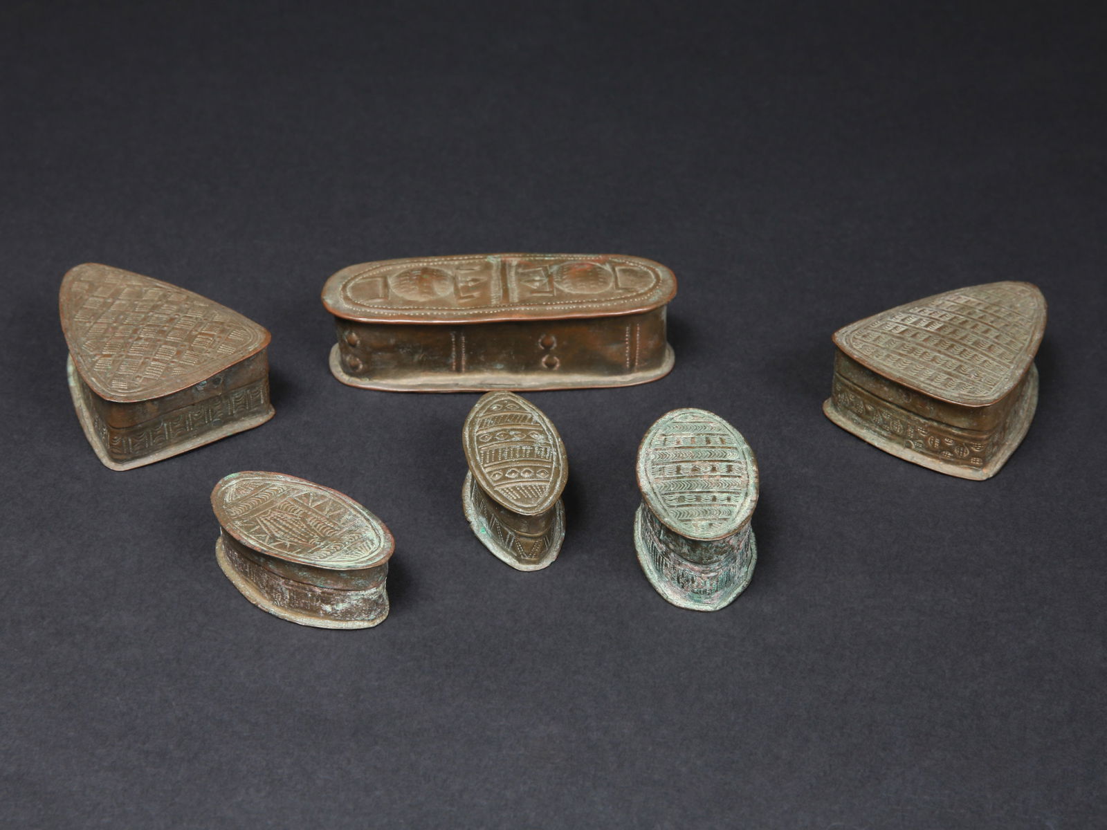 6 Asante Containers with Lids, "adaka" - 5