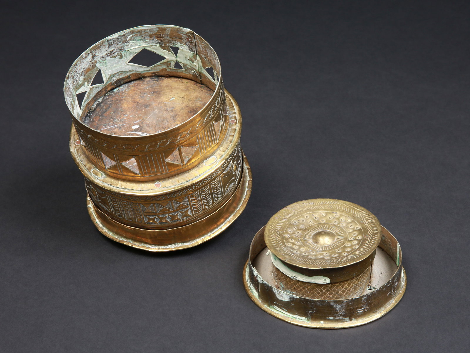 3 Asante lidded Vessels, "forowa" - 10