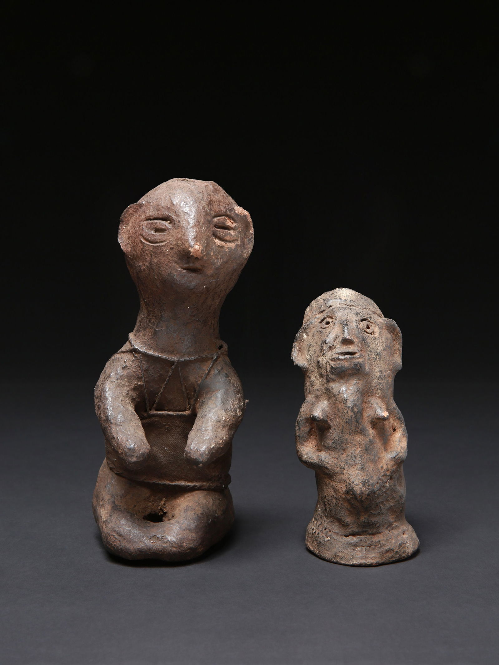 2 Zigua Miniature Terracotta Figures - 3