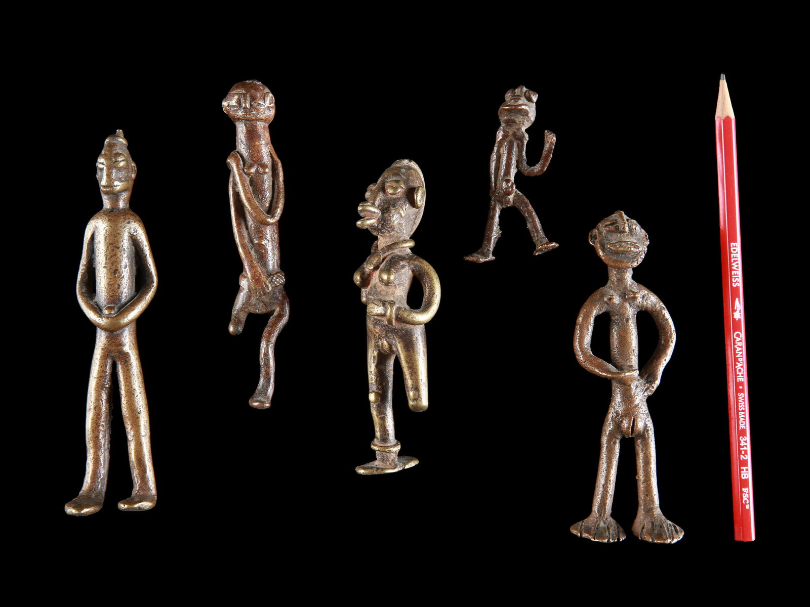 5 figurative Bronze Miniatures - 2