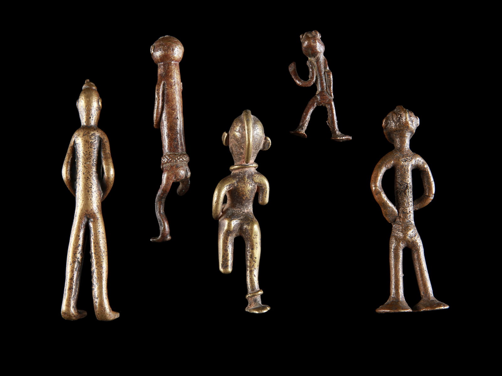 5 figurative Bronze Miniatures - 3