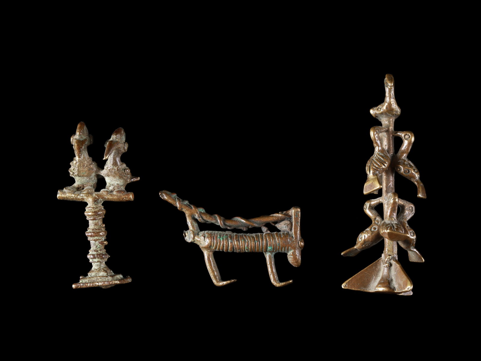 11 figurative Bronze Miniatures - 7
