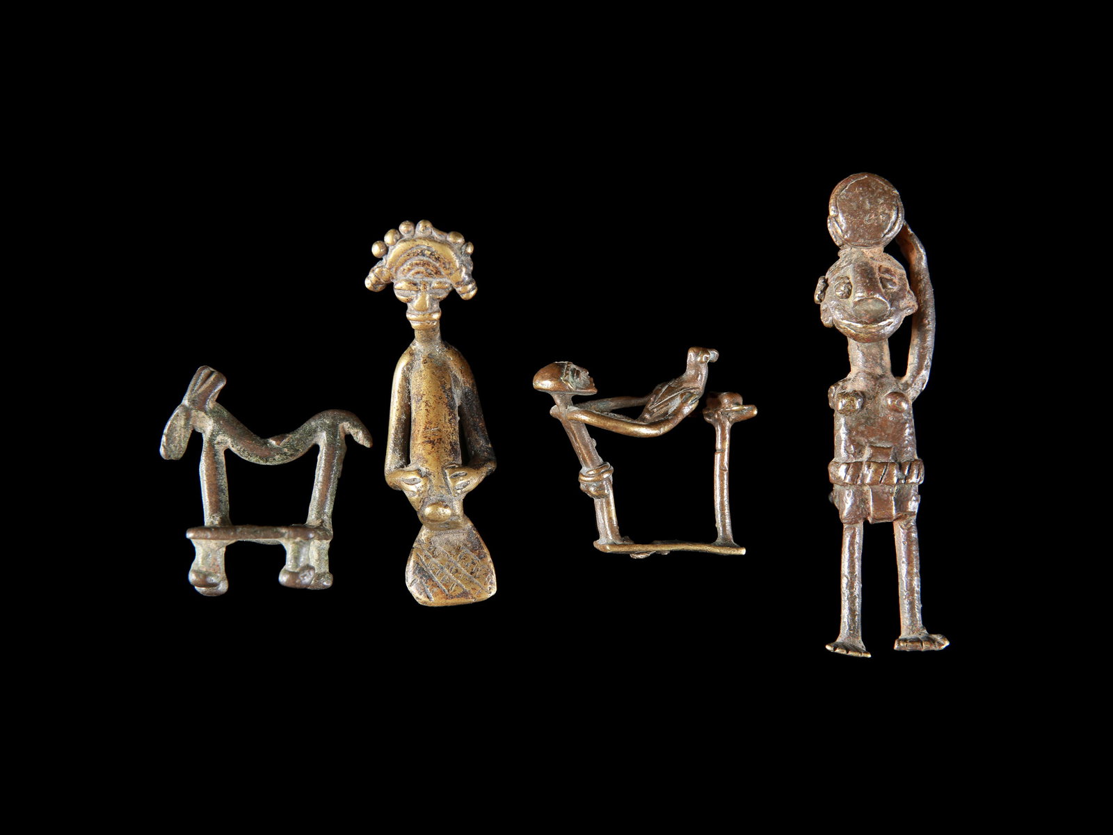 11 figurative Bronze Miniatures - 5