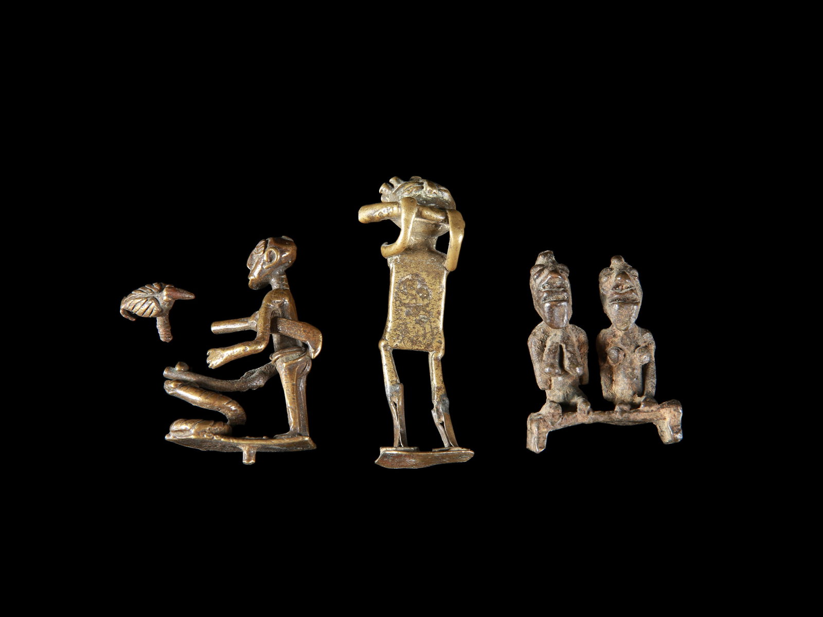 11 figurative Bronze Miniatures - 7