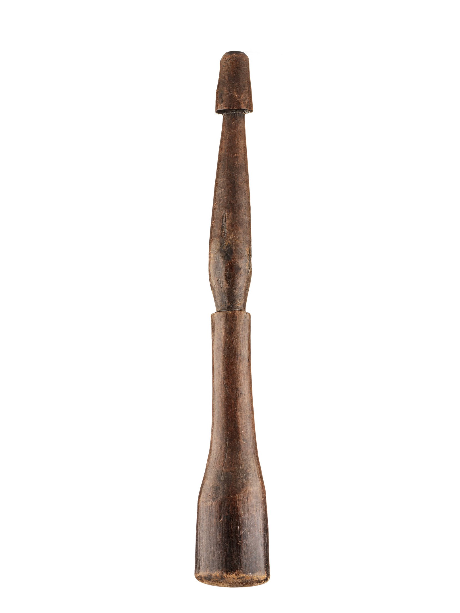 A Wooden Pounder: Stampfer Ghana / Togo Ohne Sockel / without base Holz. H 41,5 cm. Provenienz: - Otto (1918-2003) und Heinz Jappert, Basel. - Schweizer Privatsammlung, Zürich. - Hammer , Basel, 26.11.2016, Lot
