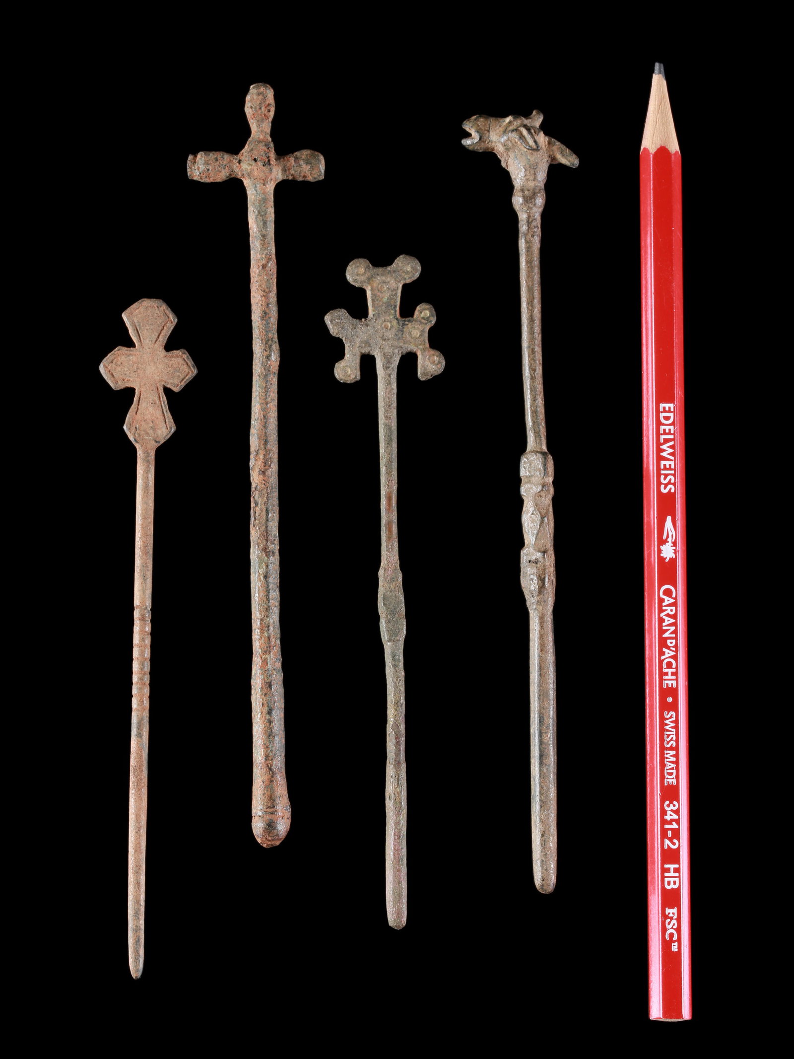 4 Bronze Pins - 2