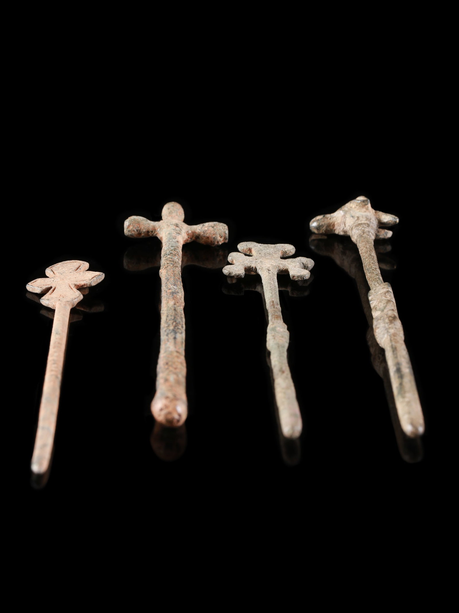 4 Bronze Pins - 8