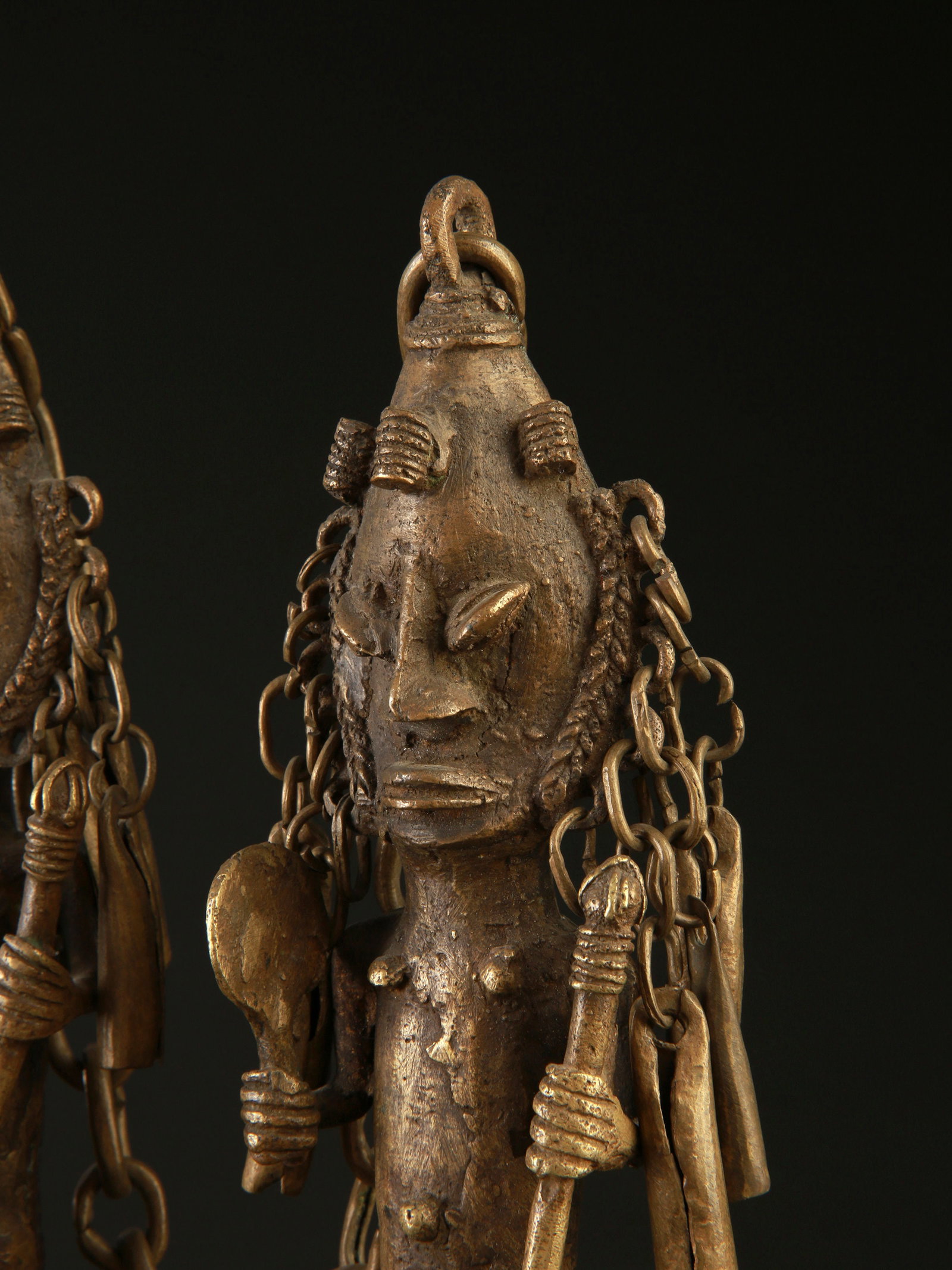 A Yoruba Pair of Staffs of the Oro Society, "eluku oro" - 15