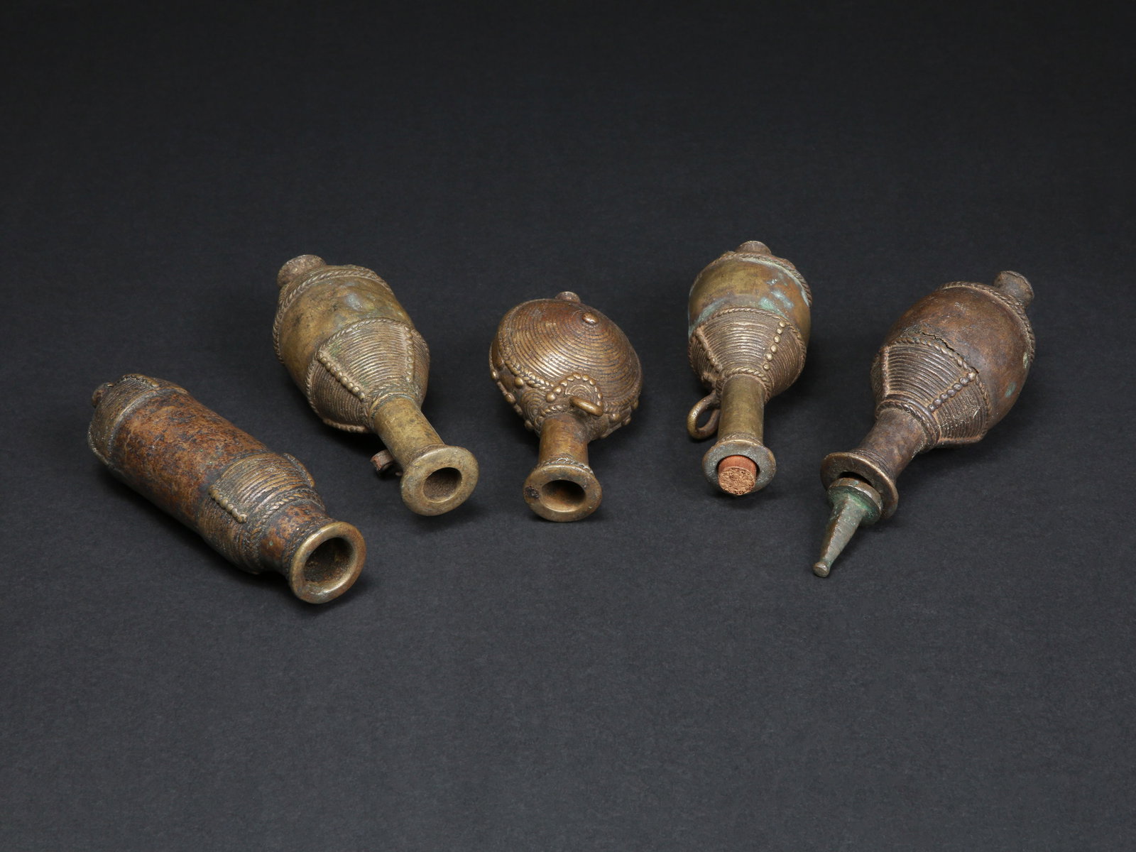 5 Kirdi Bottle-Shaped Snuff Containers - 5