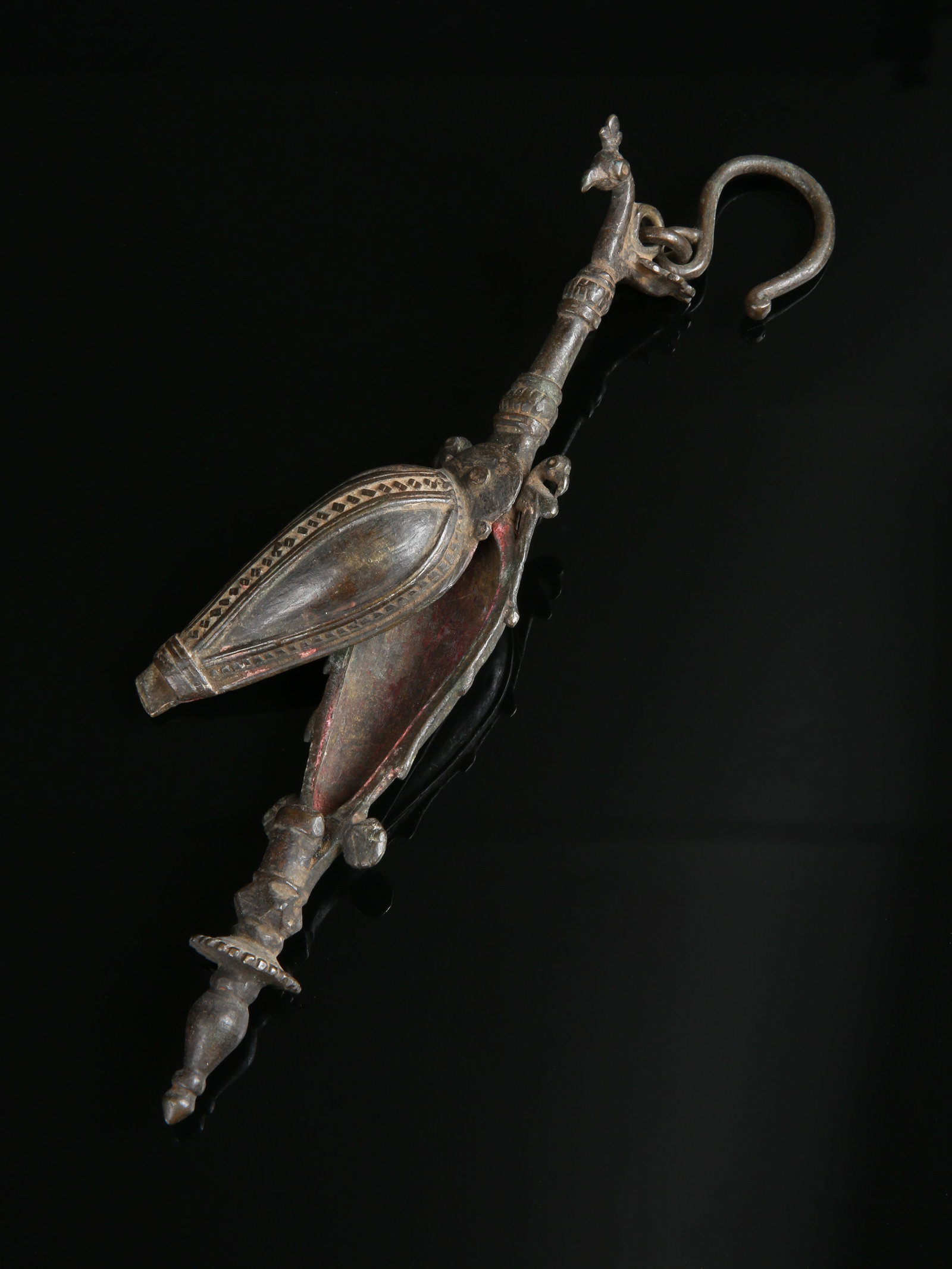 An Indian Kajal Container with Peacock Finial, "Kajalapati" (1 of 12)
