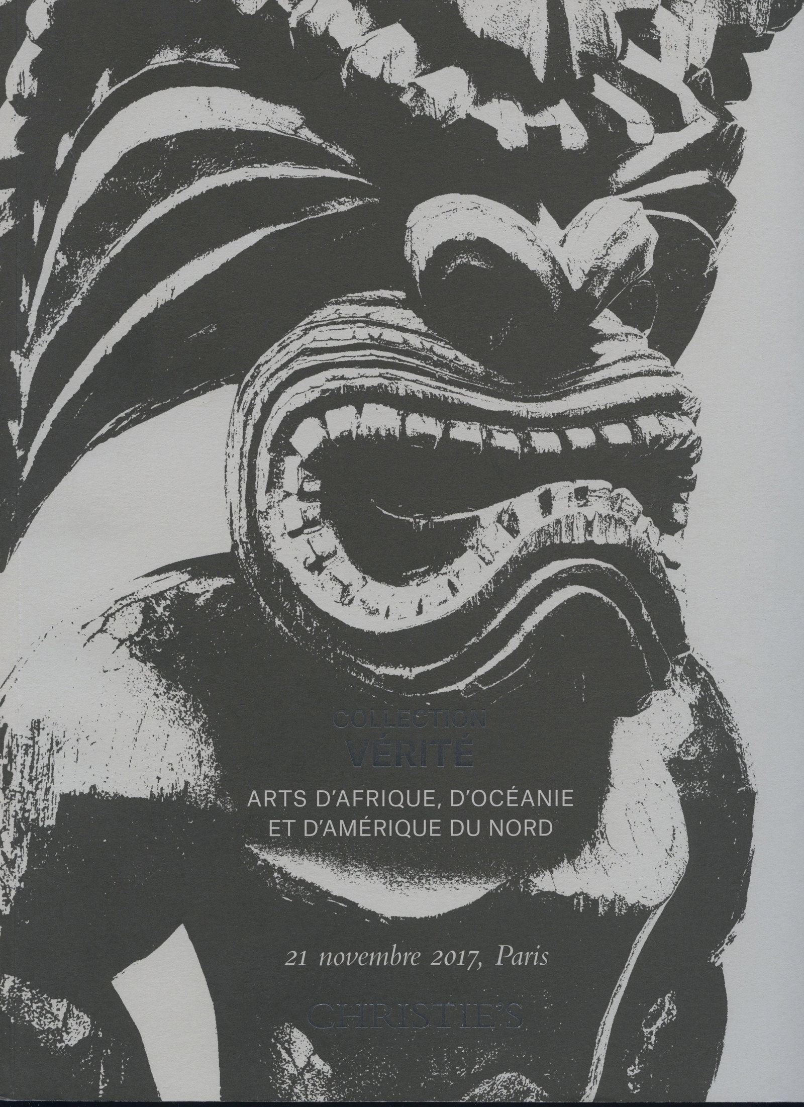 Christie's 2017, Collection Vérité: Christie's 2017, Collection Vérité Arts d'afrique, d'océanie et d'amérique du nord Christie's, Paris (21.11.2017) French Text/Edition 245 pages Numerous illustrations Softcover 121