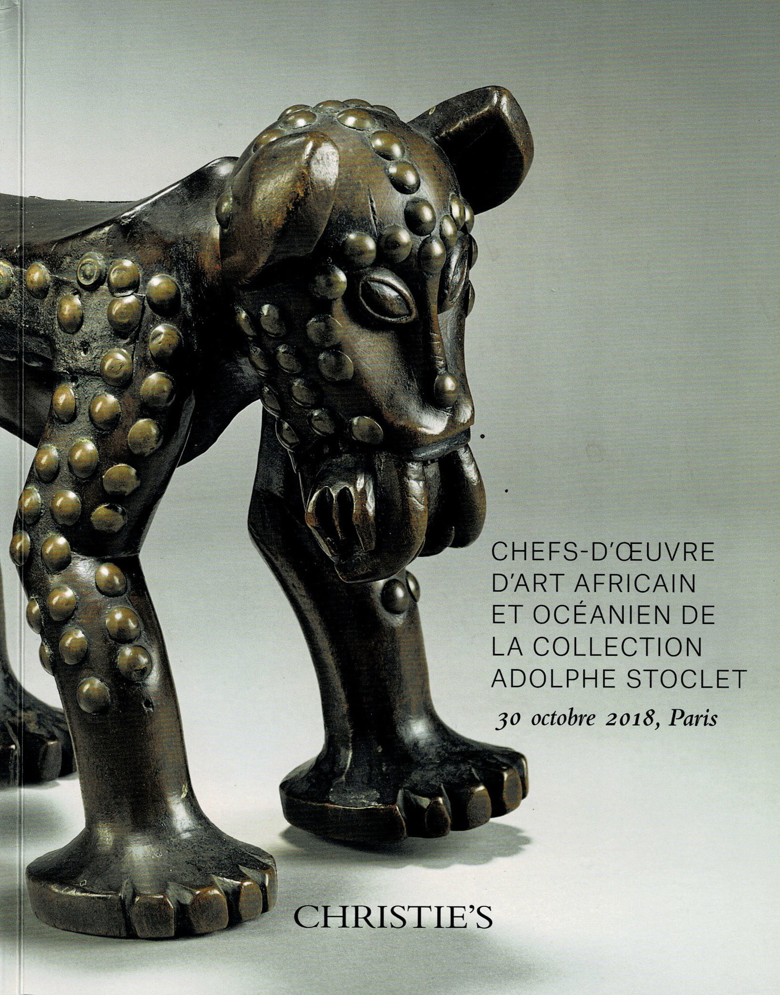Christie's 2018, Chefs-d'oeuvre d'art africain: Christie's 2018, Chefs-d'oeuvre d'art africain Chefs-d'oeuvre d'art Africain et Océanien de la collection Adolphe Stoclet Christie's, Paris (30.10.2018) French Text/Edition 62 pages Softcover 21 