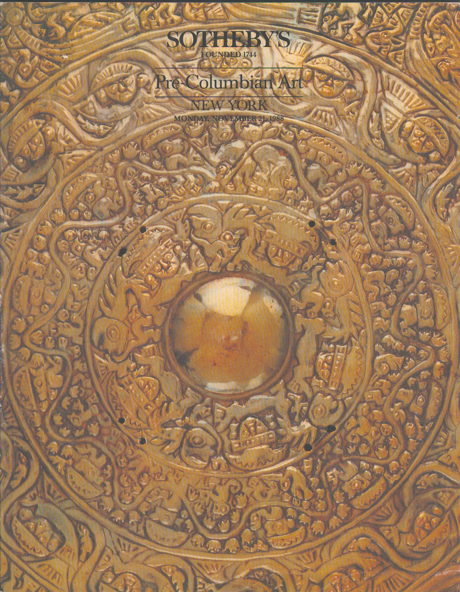 Sotheby's 1988, Pre-Columbian Art: Sotheby's 1988, Pre-Columbian Art Goodman, Stacy (Expert) Turkkan-Wille, Fatma (Consultant) Sotheby's (1988) English Text/Edition 21 x 27 cm 465 g CHF 10 / 20