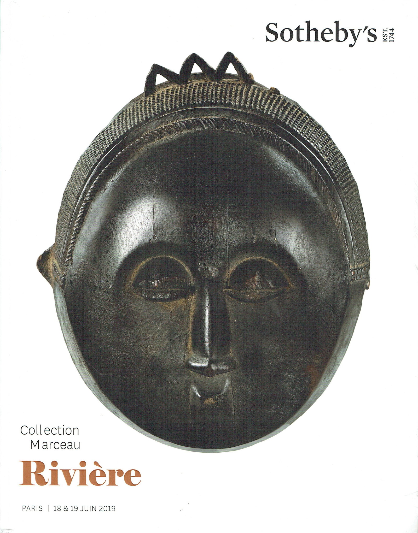 Sotheby's 2019, Collection Marceau Rivière: Sotheby's 2019, Collection Marceau Rivière Sotheby's, Paris (18./19.06.2019) French Text/Edition 447 pages Numerous illustrations Softcover 29.5 x 23 cm 2400 g CHF 200 / 400