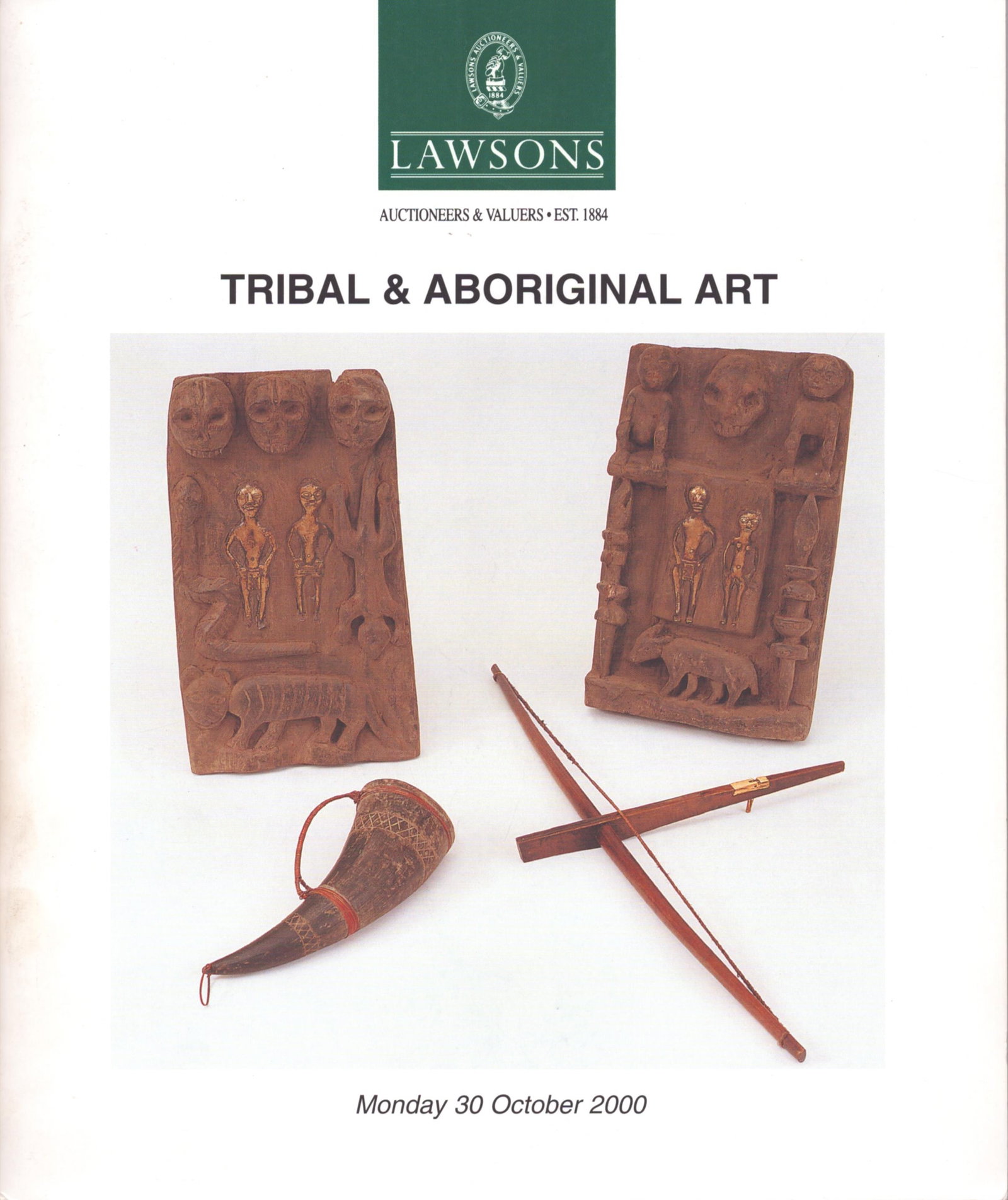 Lawsons 2000: Tribal and Aboriginal Art: Lawsons 2000: Tribal and Aboriginal Art Sydney: Lawsons, Auctioneers and Valeurs est 1884 (30.10.2000) English Text/Edition 55 pages Numerous illustrations Softcover 218 g CHF 10 / 20