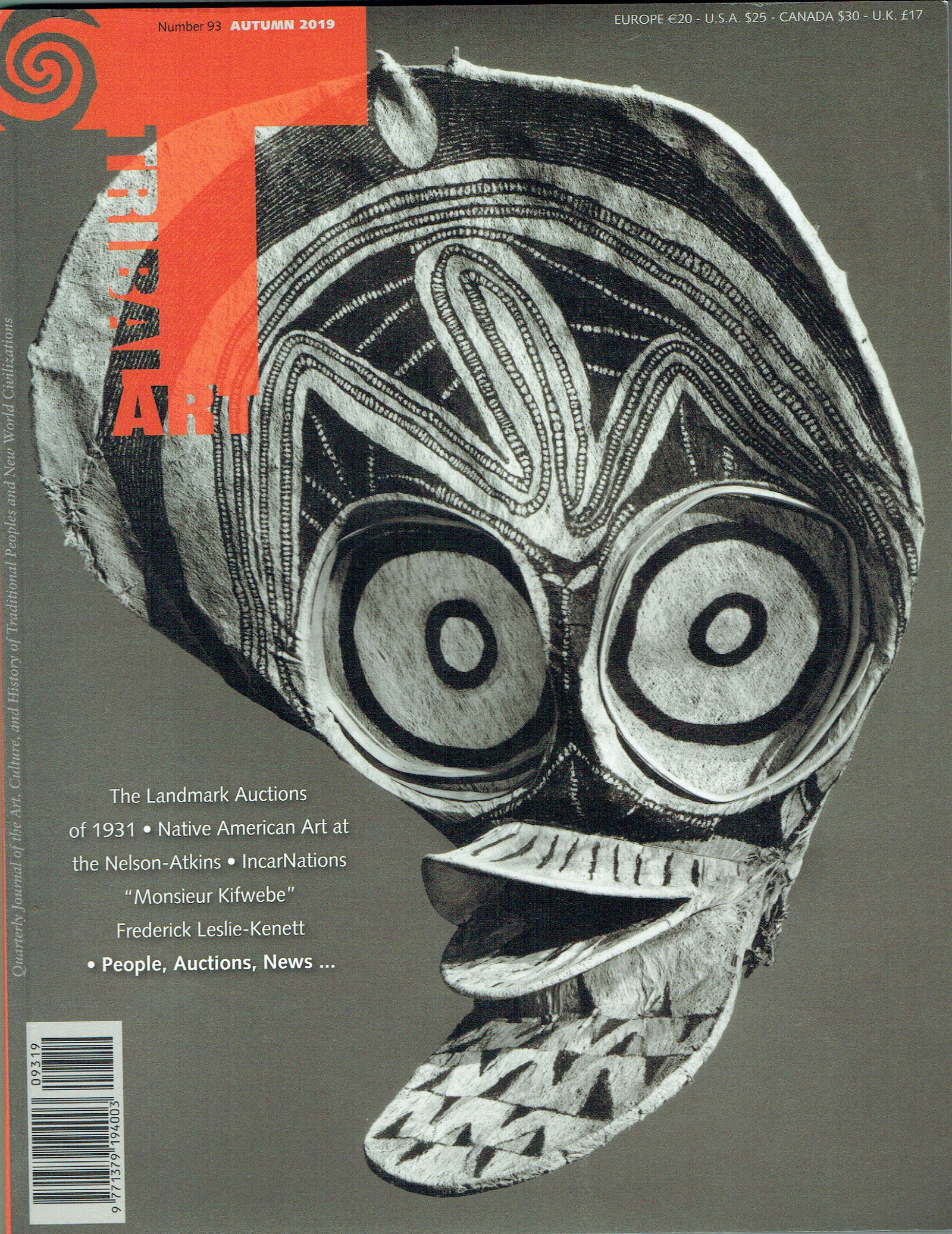 Tribal Art 2019. Number 93 / Autumn: Tribal Art 2019. Number 93 / Autumn Primedia, Belgien (2019) English Text/Edition 146 pages Numerous illustrations Softcover 23 x 29.7 cm 845 g CHF 5 / 10