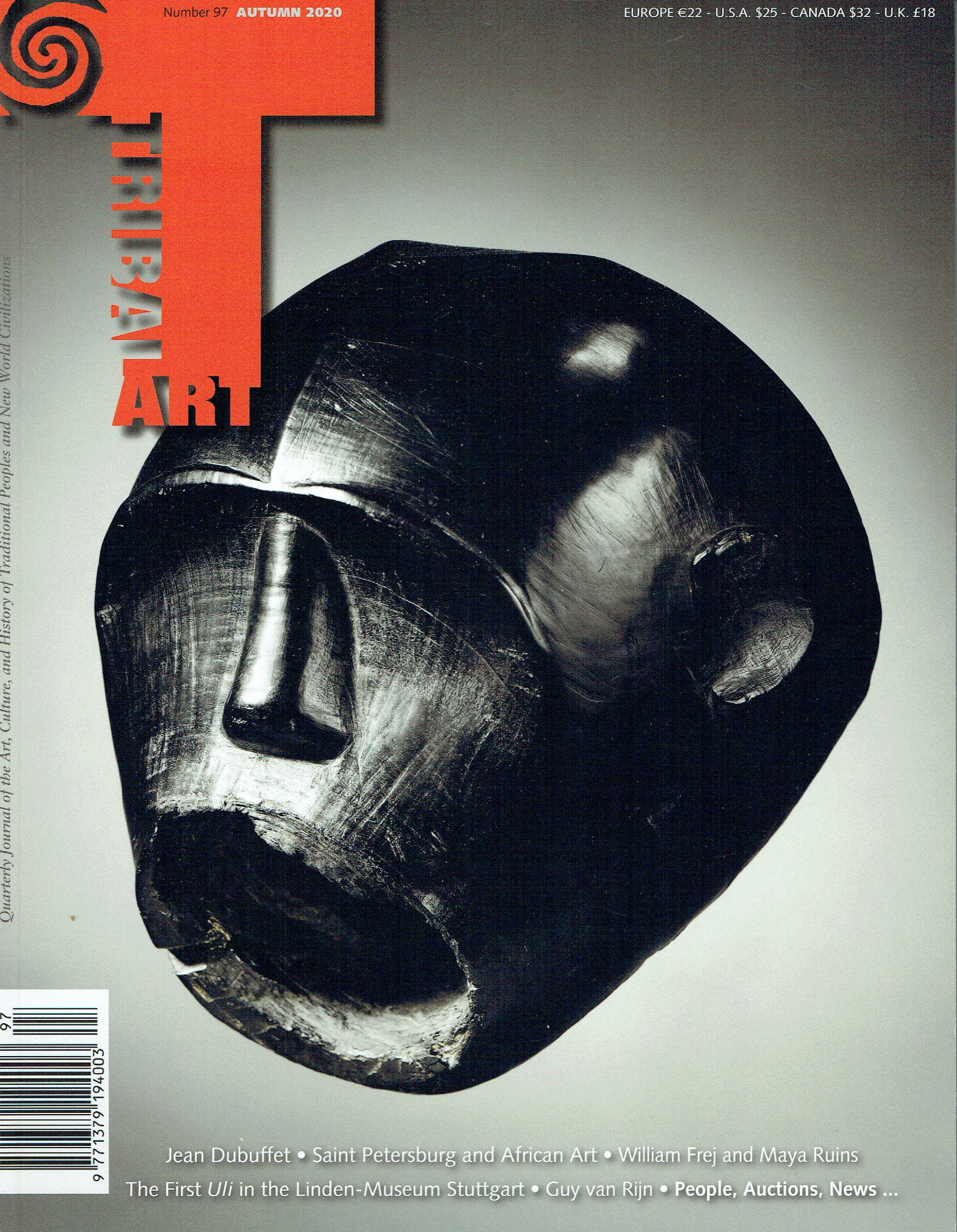 Tribal Art 2020. Number 97 / Autumn: Tribal Art 2020. Number 97 / Autumn Primedia, Belgien (2020) English Text/Edition 128 pages Numerous illustrations Softcover 23 x 29.7 cm 694 g CHF 5 / 10