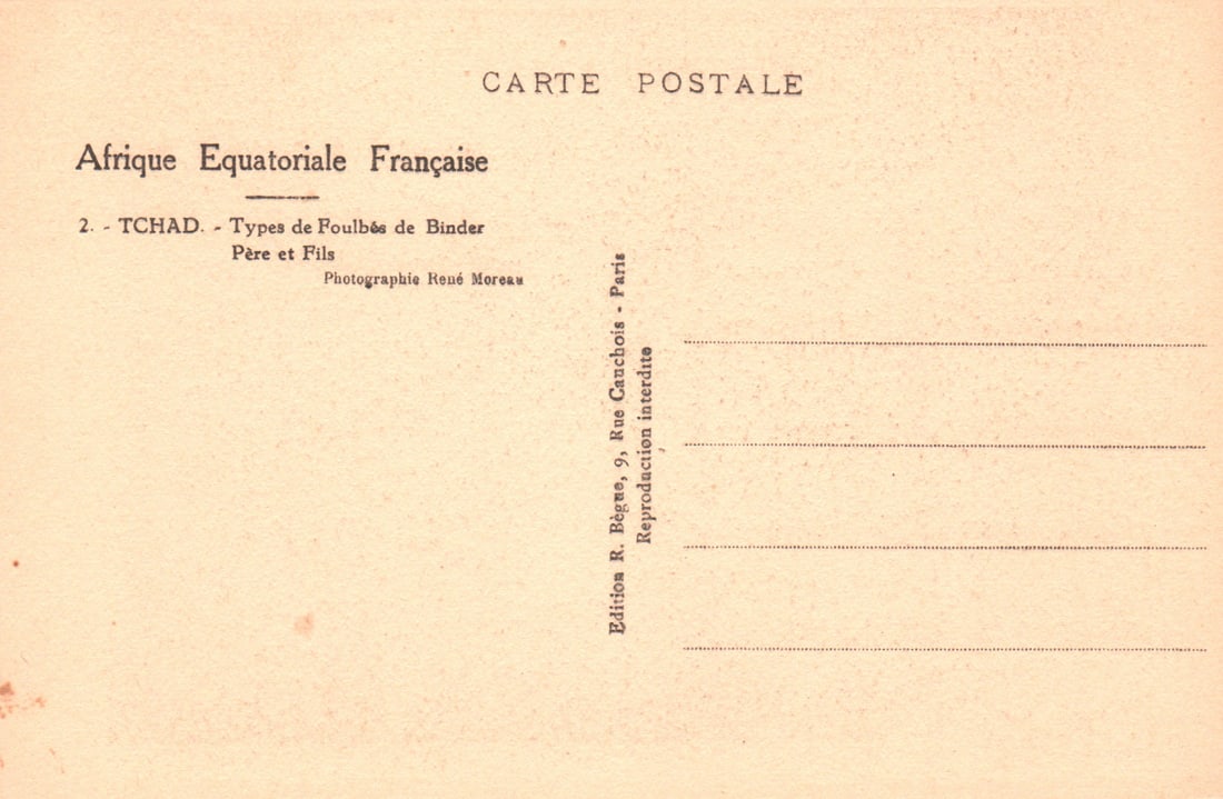 Postkarte, 2. Tchad - 2