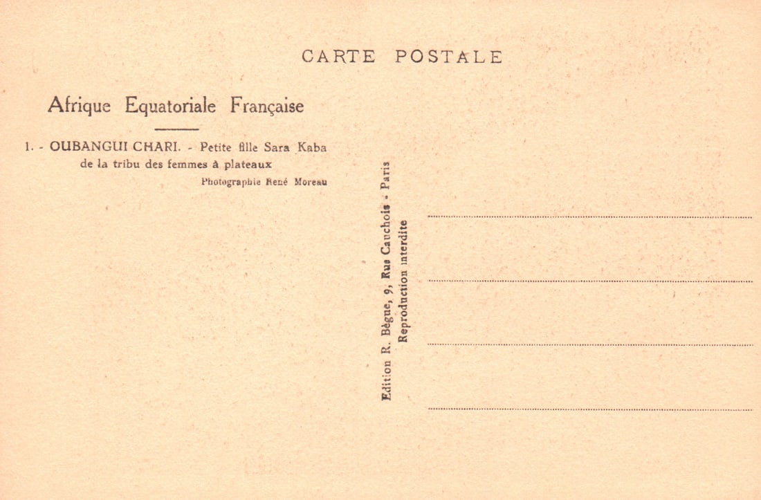 Postkarte, 1. Oubangui Chari - 2