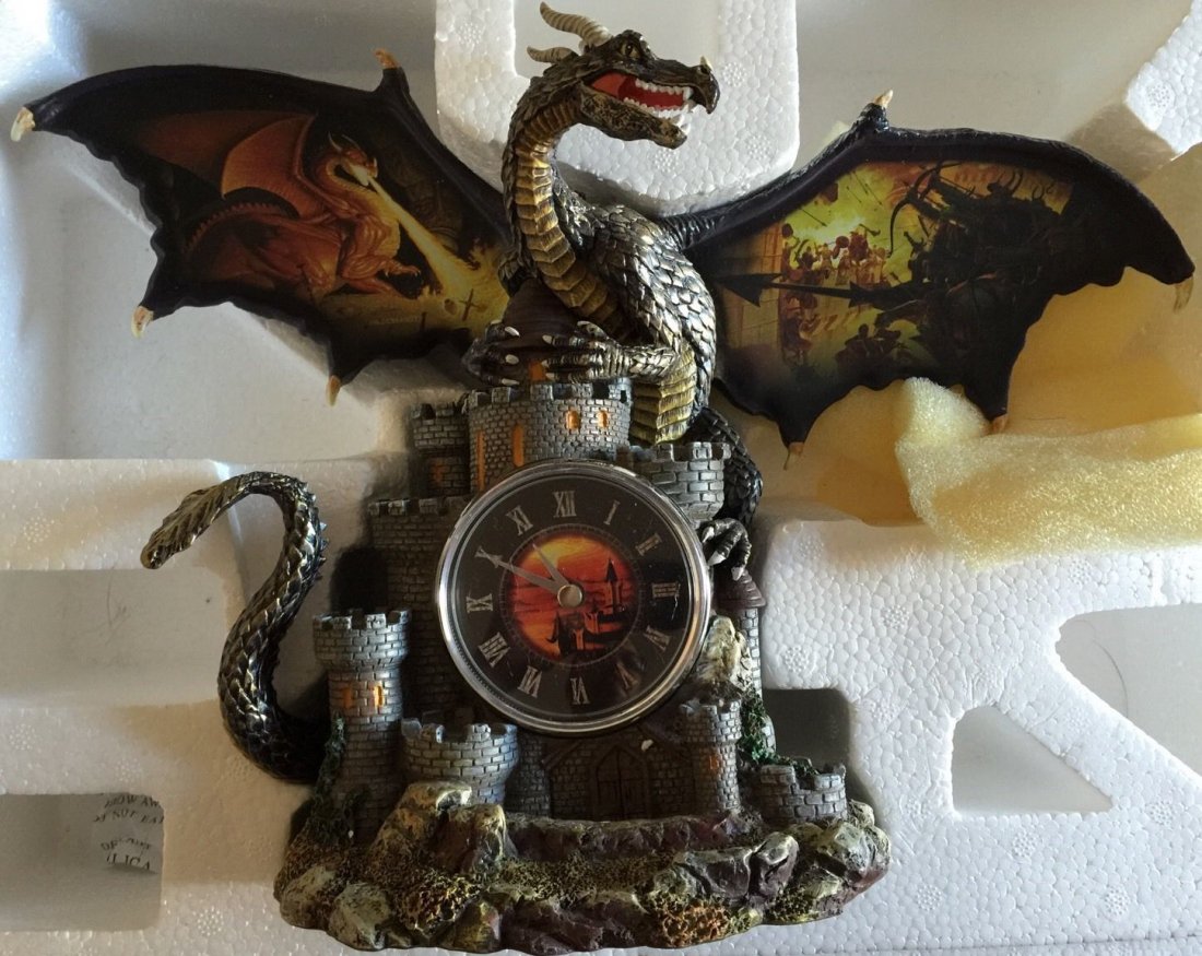 BRADFORD EXCHANGE"REVENGE OF MADFURY"SCULPTURE CLOCK (1 of 4)