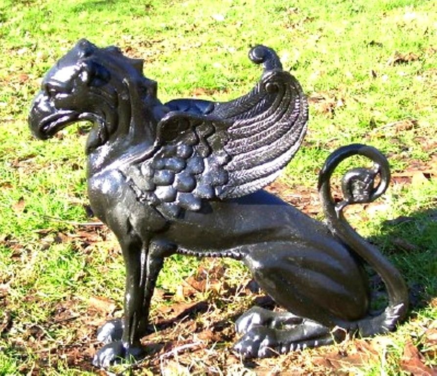 Outdoor Cast Aluminum Garden Griffin Victorian Metal (1 of 2)