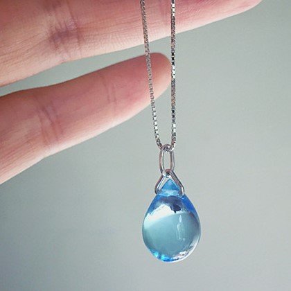 Sterling Silver Topaz Necklace (1 of 3)