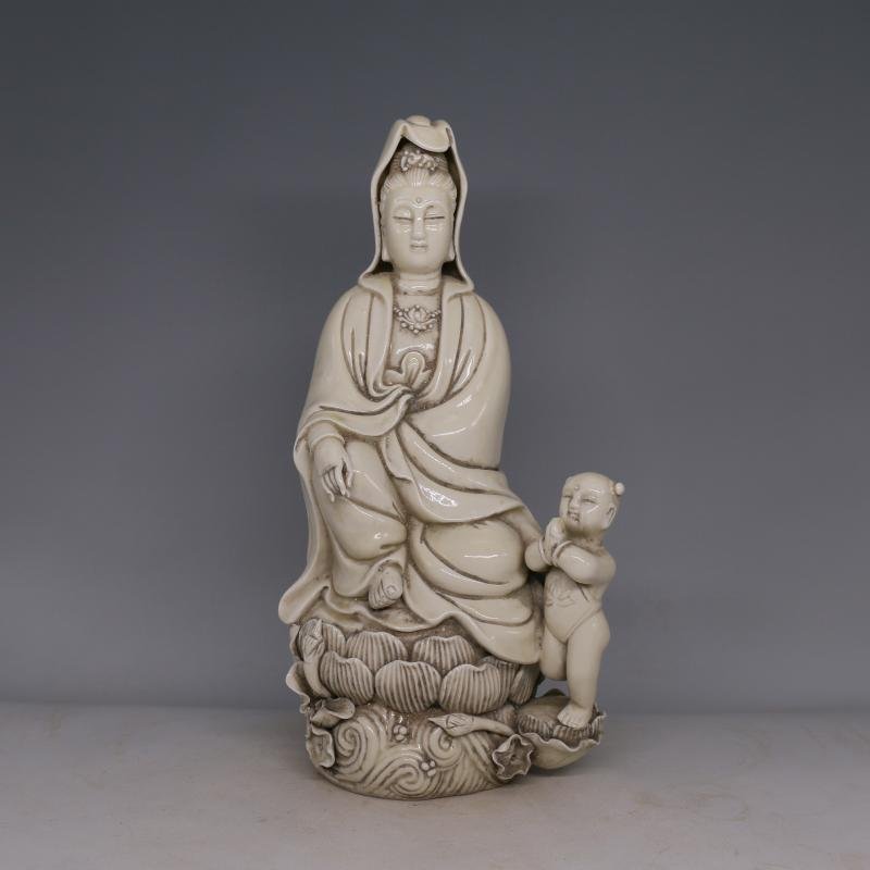 Chinese Ming Dynasty Porcelain Buddha Statue (1 of 8)