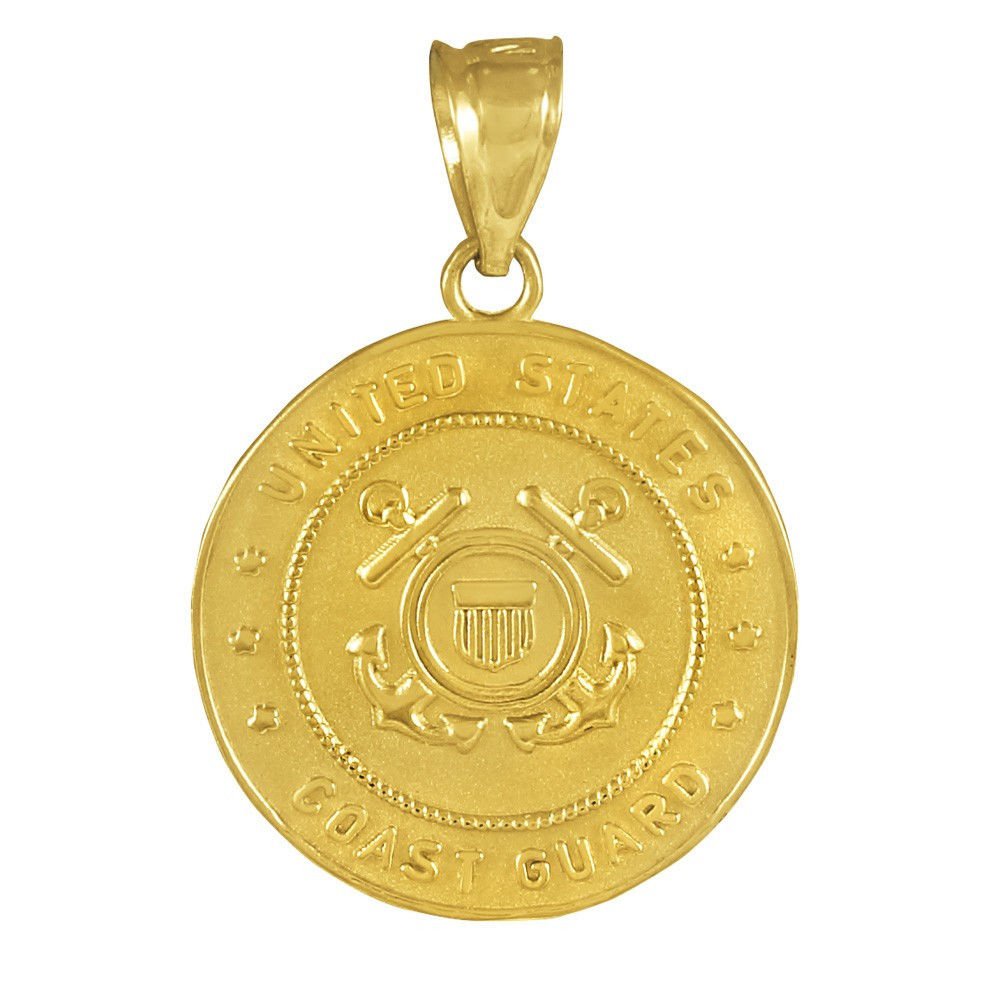 US Coast Guard Solid Gold Coin Pendant (1 of 5)