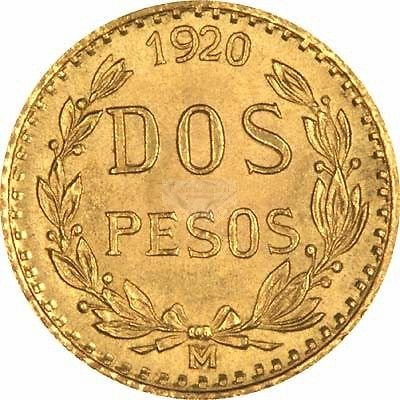1 - 2 Peso Mexican Gold Coin 1945 LP (G-VF) (AGW (1 of 1)