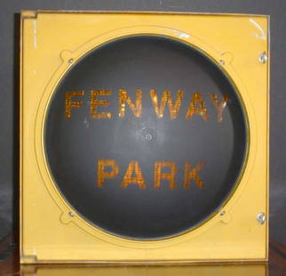 TRAFFIC LIGHT FENWAY PARK 799: Fenway Park traffic light.Dimension: 14"H x 14"W x 7"D Age: Contemporary Material: Metal & Glass