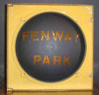 TRAFFIC LIGHT FENWAY PARK 799: Fenway Park traffic light.Dimension: 14"H x 14"W x 7"D Age: Contemporary Material: Metal & Glass