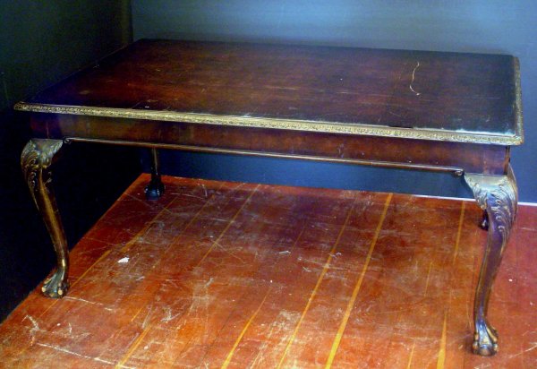 BEAUTIFUL CHIPPENDALE DINING ROOM TABLE 13972: Beautiful Chippendale dining room table. Dimensions: 30 1/2" H x 43 1/2" W x 67" L Age: C. 1900 Material: Wood