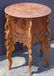126: ROUND PIERCED CVD OREINTAL TABLE PEACOCKS 14292