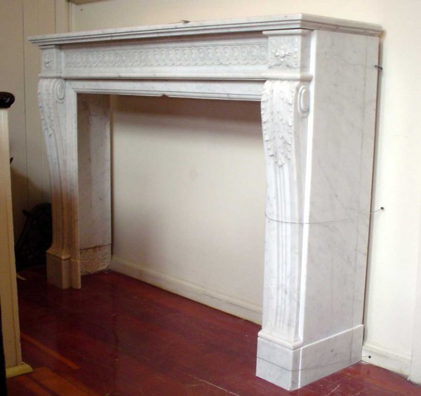 WHITE MARBLE MANTLE 13702