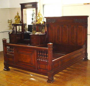 487: 2 PC SIGNED HERTER BROTHERS BEDROOM SET