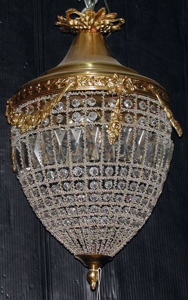 LG BRASS AND CRYSTAL BEADED BULLET LIGHT 171