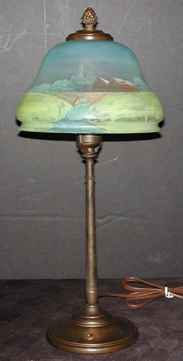 ADVERSE PAINTED TABLE LAMP OF LANDSCAPE 12110E