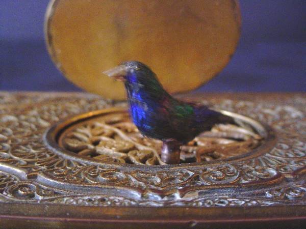 BRONZE MECHANICAL BIRD TABATIERE 2655 - 4