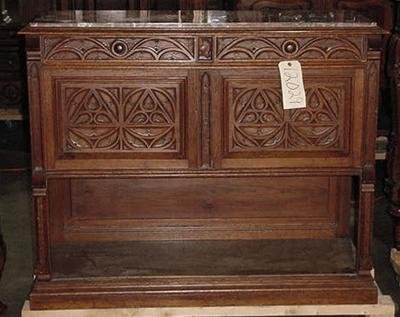 MARBLE OAK GOTHIC 2 DOOR CABINET 12029