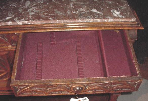 MARBLE OAK GOTHIC 2 DOOR CABINET 12029 - 3