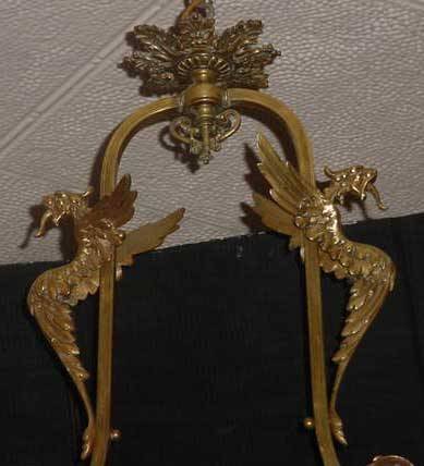 4 ARM POLISHED WINGED GRIFFIN CHANDELIER 13299 - 2