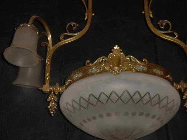 4 ARM POLISHED WINGED GRIFFIN CHANDELIER 13299 - 3