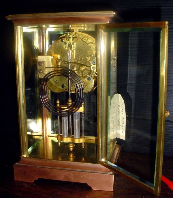 SIGNED TIFFANY & CO. CRYSTAL MANTLE CLOCK 679 - 3