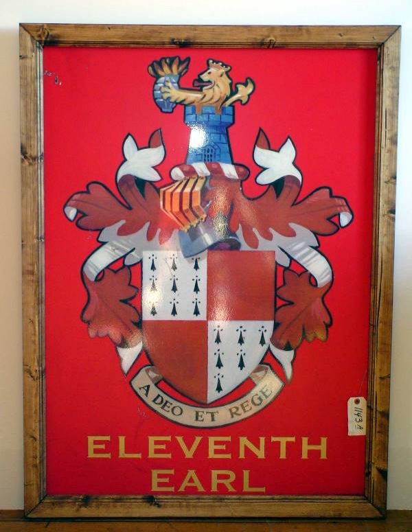 ELEVENTH EARL PUB SIGN (RED) 1143B