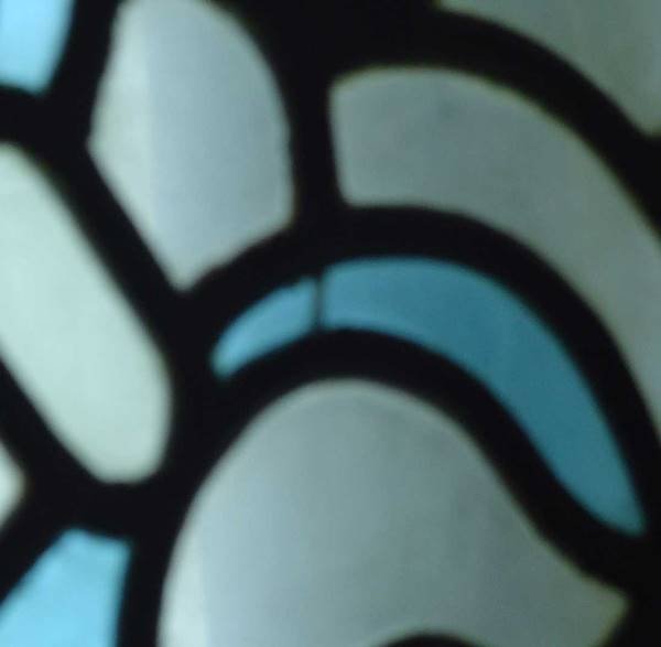 PAIR OF FLEUR DE LIS STAINED GLASS WINDOWS 15728 - 3