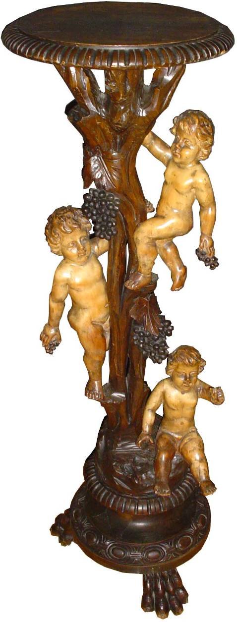 FIGURAL PEDESTAL WITH 3 PUTTI 14661