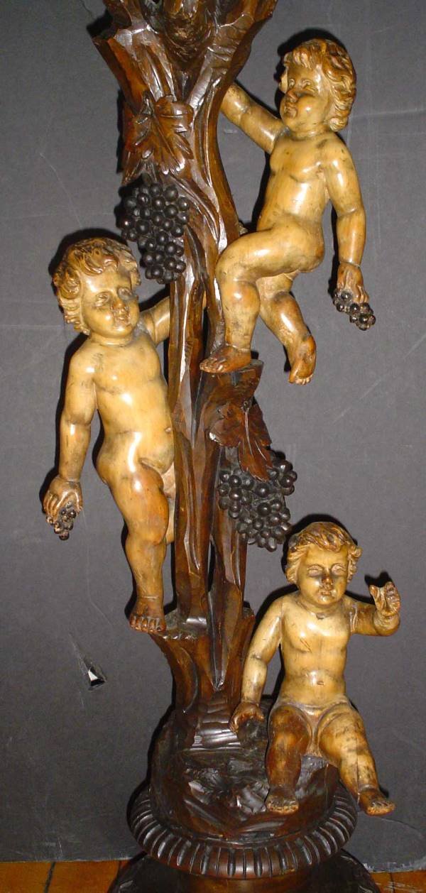 FIGURAL PEDESTAL WITH 3 PUTTI 14661 - 3