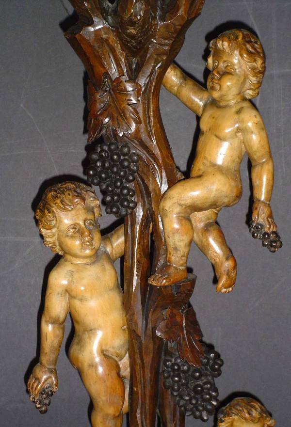 FIGURAL PEDESTAL WITH 3 PUTTI 14661 - 4